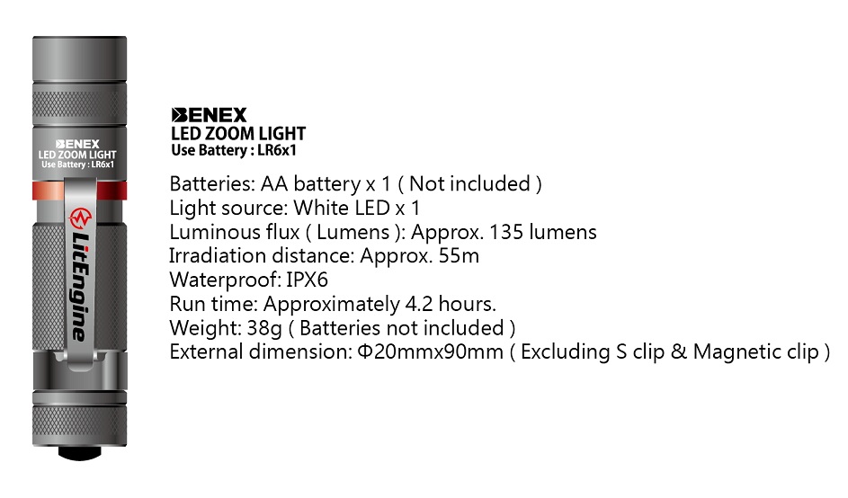 ET-1317-T LED Multi-purpose Torch (AA × 1)