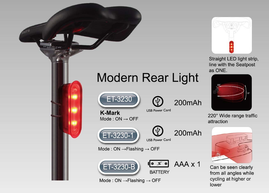 ET-3230 K-Mark Modern Bike Rear Light